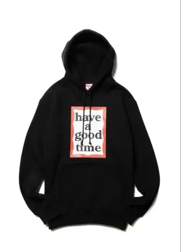 FRAME PULLOVER HOODIE FL BLACK 속기모 후드티
