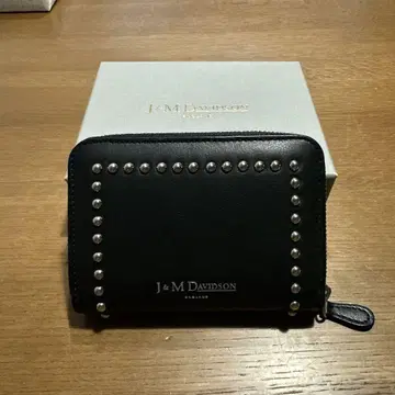 J&M DAVIDSON 스터드 장식 스몰 지퍼 퍼스