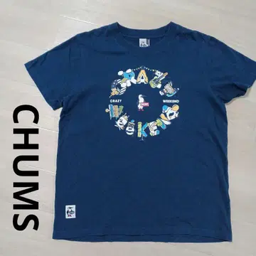 CHUMS 크레이지 위켄드 티셔츠 네이비