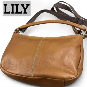 LILY 릴리 가죽 숄더백 천연 가죽 브라운