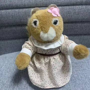 little grey rabbit 다람쥐 봉제 인형 레어 레트로