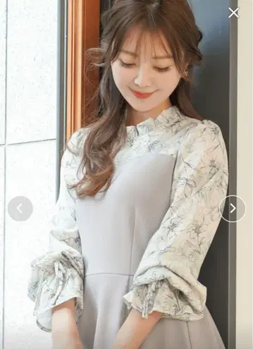 le reve vaniller 플라워 프린트 도킹 원피스