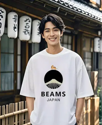 BEAMS 후지산 그래픽 티셔츠