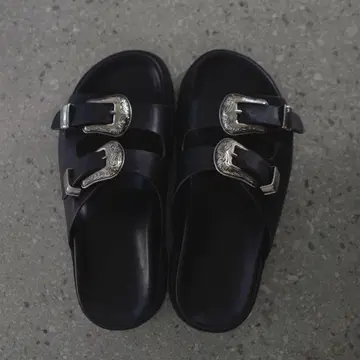 MEDI WESTERN BUCKLE SANDALS 블랙 M 사이즈
