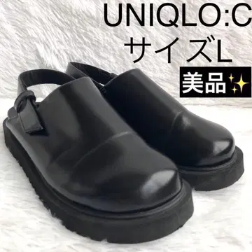 샌들 여성용 블랙 24.5 UNIQLO C 유니클로 사보 크로그