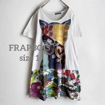 1285 FRAPBOIS 플라보아 컬러풀 고양이 반팔 튜닉 1