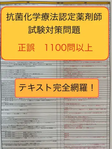 항균 화학요법 인증 약사 자작 시험 대책 문제집