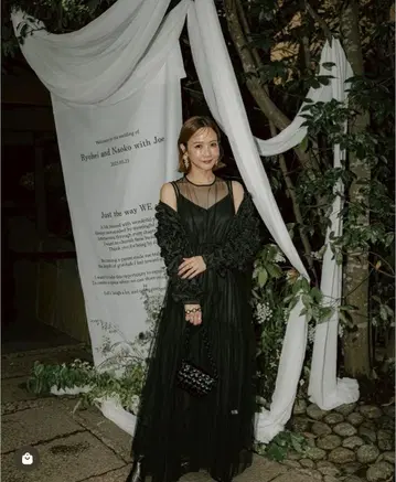 BLACK TULLE WAVE TIERED DRESS 블랙 M 사이즈