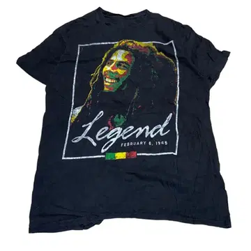 BOB MARLEY 밥 말리 ZION 블랙 구제 의류 M 레게 티셔츠