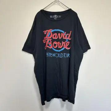 DAVID BOWIE 데이비드 보위 블랙 L 밴딩 티셔츠 밴 티