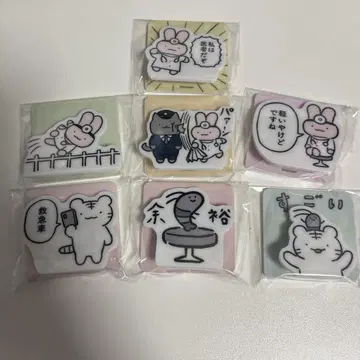 화이트 타이거와 블랙 타이거 아크릴 클립 7종 세트