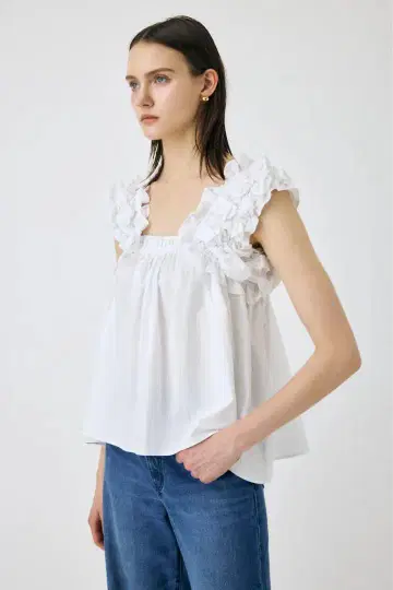 moussy SHOULDER FRILLS 상의