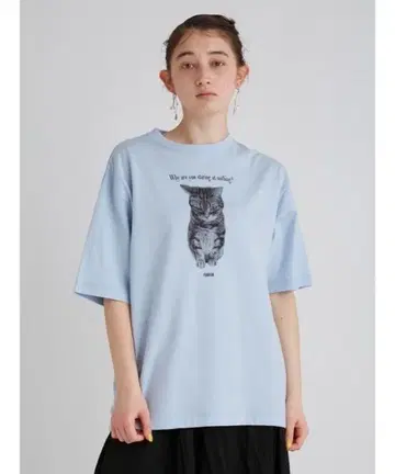 FURFUR 캣 프린트 티셔츠