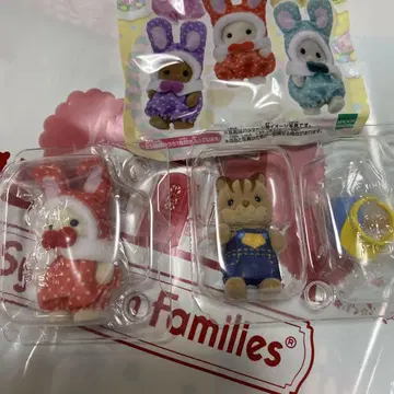 새상품 2개 컬러풀 토끼 공작 쿠루미리스 쇼콜라 토끼 빨간색 실바니아