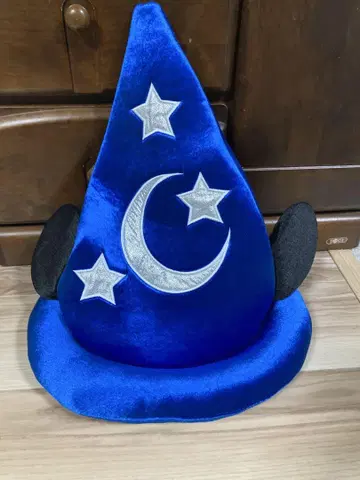 새상품급! 디즈니 미키 마법사 모자 귀도리 파랑