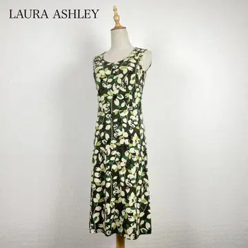LAURA ASHLEY 저지 소재 꽃무늬 원피스 슬리브리스