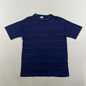 T.M 모노그램 테두리 티셔츠