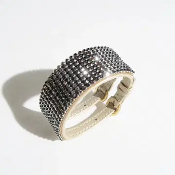 SWAROVSKI 가죽 벨트 팔찌 팔찌
