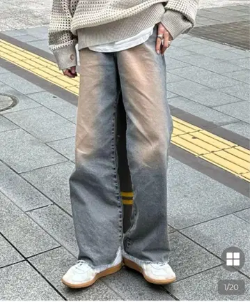 그레이 페이드 가공 데님 컷오프 팬츠 M