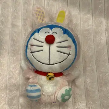 도라에몽 토끼 귀 봉제 인형 약 15cm