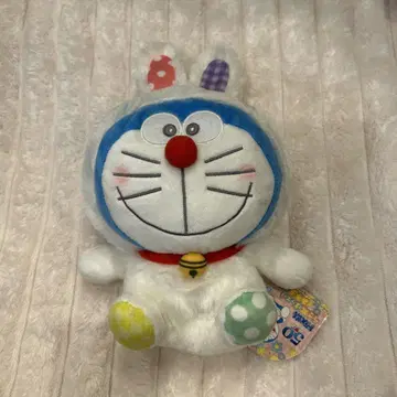 도라에몽 토끼 귀 봉제 인형 약 20cm