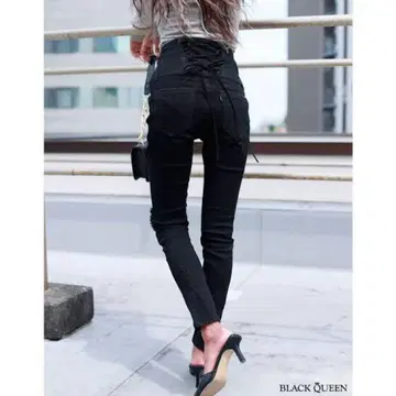 BLACKQUEEN 레이스업 하이 웨스트
