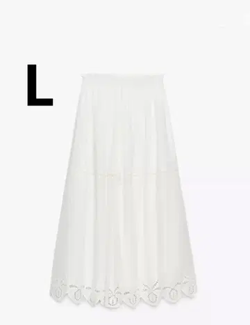 ZARA 자라 컷워크 자수 롱 스커트