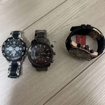3개 세트 판매! ECO QUARTZ 블랙 오션 크로노그래프