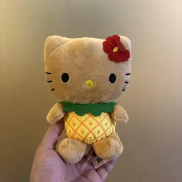 미사용 새상품 헬로키티 하와이 한정 봉제 인형 파인애플 택 포함