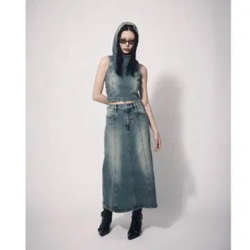 LAGUA GEM [WASH VINTAGE 롱 스커트]