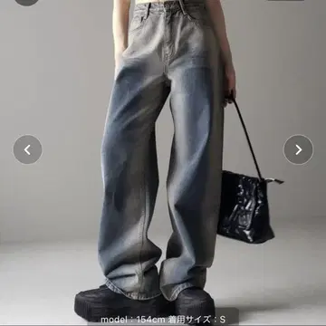 밈 셀렉트 그라데이션 빈티지 와이드 데님