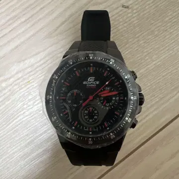 카시오 EDIFICE 블랙 크로노그래프