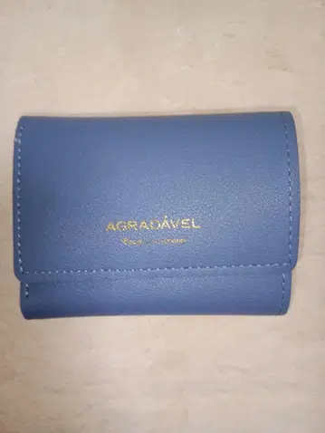 AGRADAVEL 파랑 3단 폴더형 지갑
