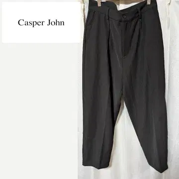 주말 발송] Casper John 와이드 테이퍼드 슬랙스 블랙 M 사이즈
