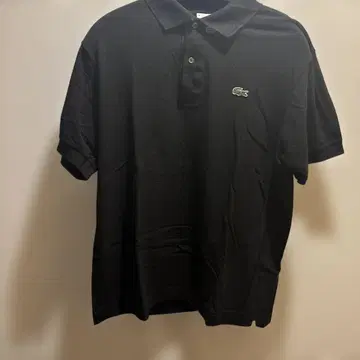 Lacoste 블랙 피케 셔츠 악어 자수