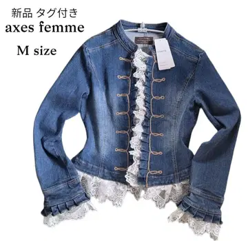 택 포함 새상품 axesfemme 엑시즈팜 데님 나폴레옹 자켓