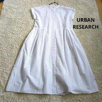 URBAN RESEARCH 화이트 셔츠 원피스 롱 원피스 반팔