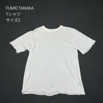 FUMIE TANAKA 후미에 타나카 메쉬 티셔츠 화이트 23SS