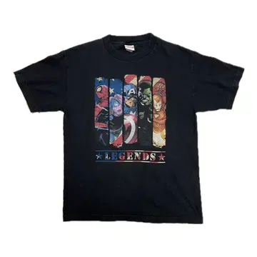 MARVEL 티셔츠 LEGENDS 빈티지풍 M 블랙