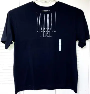 지유 DEATH STRANDING 2 로고 티셔츠 블랙 XL