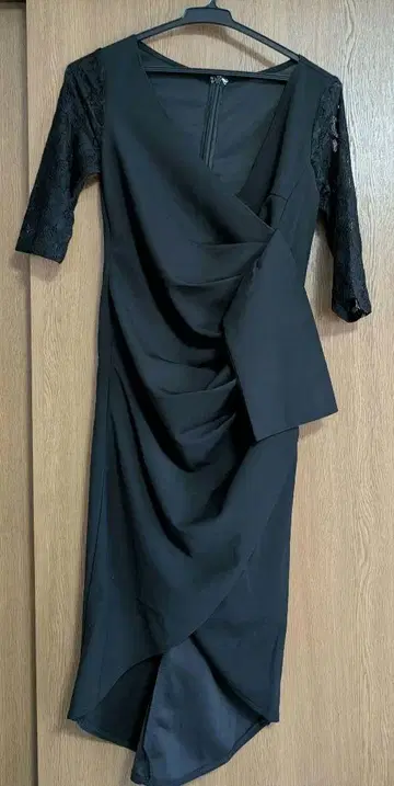 dazzy store 시크 레이스 슬리브 타이트 무릎 기장 드레스