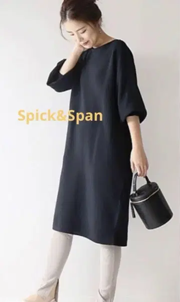 Spick & Span 코튼 스트레치 형태 원피스
