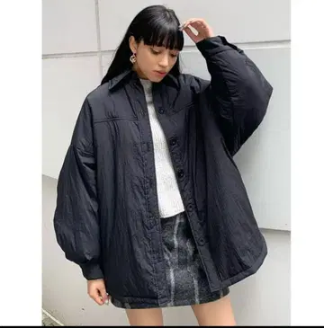 EMODA 퍼퍼 셔츠 블루종
