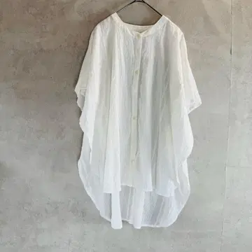 OMNES 코튼 도비 돌먼 셔츠 면 100% 오버 실루엣 반팔