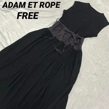 ADAM ET ROPE 도킹 저지 원피스 슬리브리스 롱