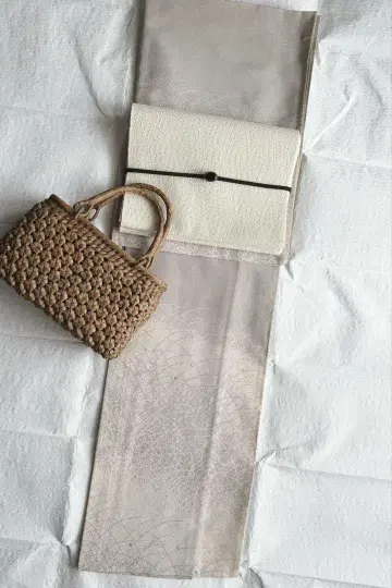 순수 실크 여름 기모노 여름 명주 그림 깃털 명주 이슬 잔디