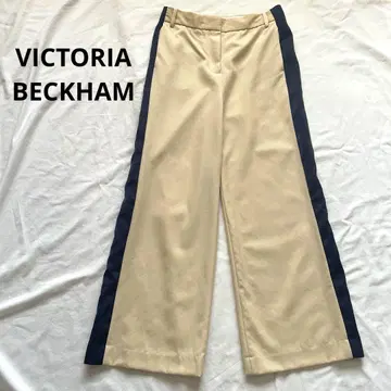 VICTORIA BECKHAM 사이드 라인 와이드 팬츠
