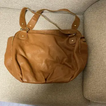 BARNEYS NEW YORK 브라운 가죽 핸드백