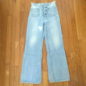 SLY JEANS 하이 웨스트 와이드 데님 팬츠