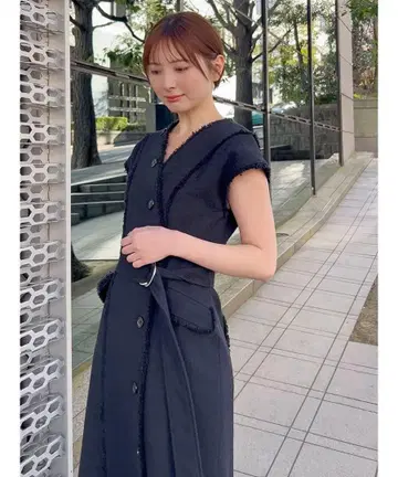 snidel 트위드 베스트 원피스